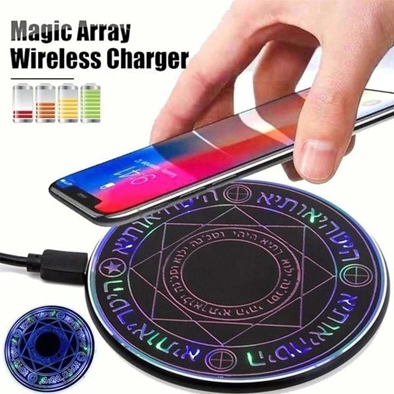 New Super Fast Charger 30W/20W/15W/10W Qi Wireless Fast Charger Glowing Magic Array Qi Wireless Charger Charging Pad for iPhone iPhone12 iphone 11 Samsung S20 Note20 Huawei Xiaomi2