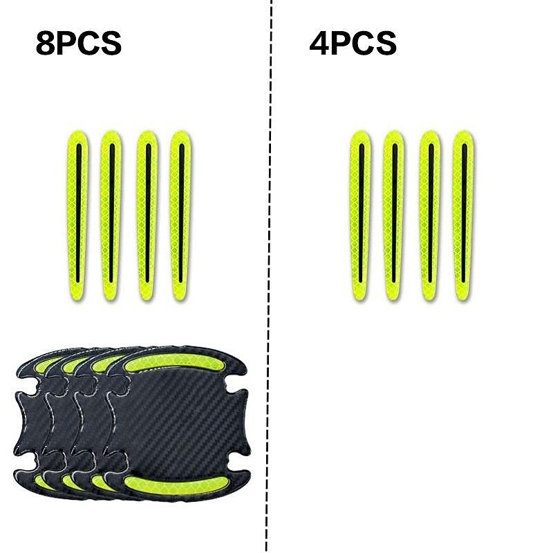 StarFire 4pcs/8pcs Universal Door Handle Sticker 3D Carbon Fiber Car Door Handle Paint Scratch Protector Sticker Stonego Auto Door Handle Scratch Cover4