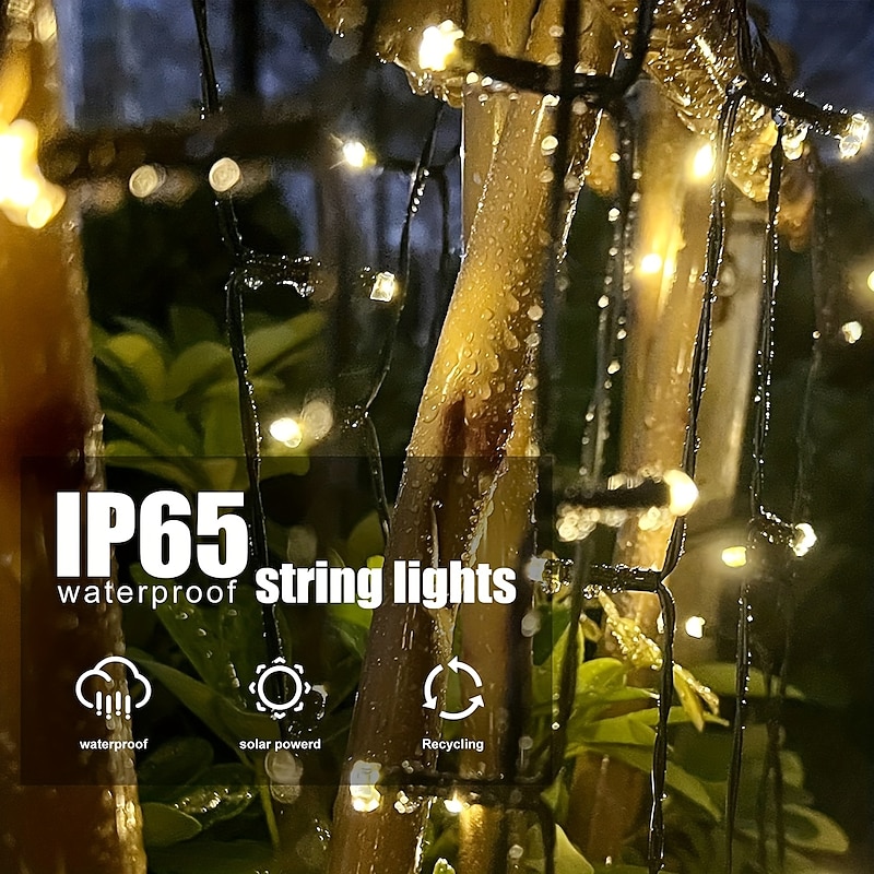 30m 300LED Solar String Lights Outdoor Waterproof 10m 100 LED Solar Christmas/Halloween Lights 8 Modes Twinkle Mini Lights For Gardens Wedding Party Tree Xmas Outdoors Decoration4
