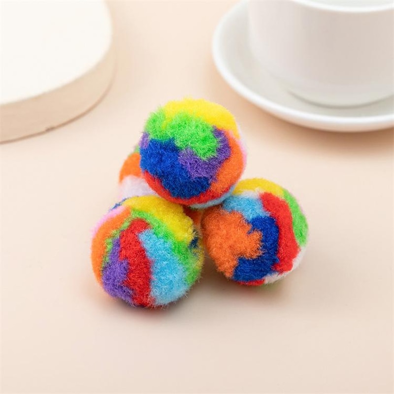 cross-border cat toys new plush ball cat color polypropylene scratch-resistant and bite-resistant cat ball cat supplies wholesale3