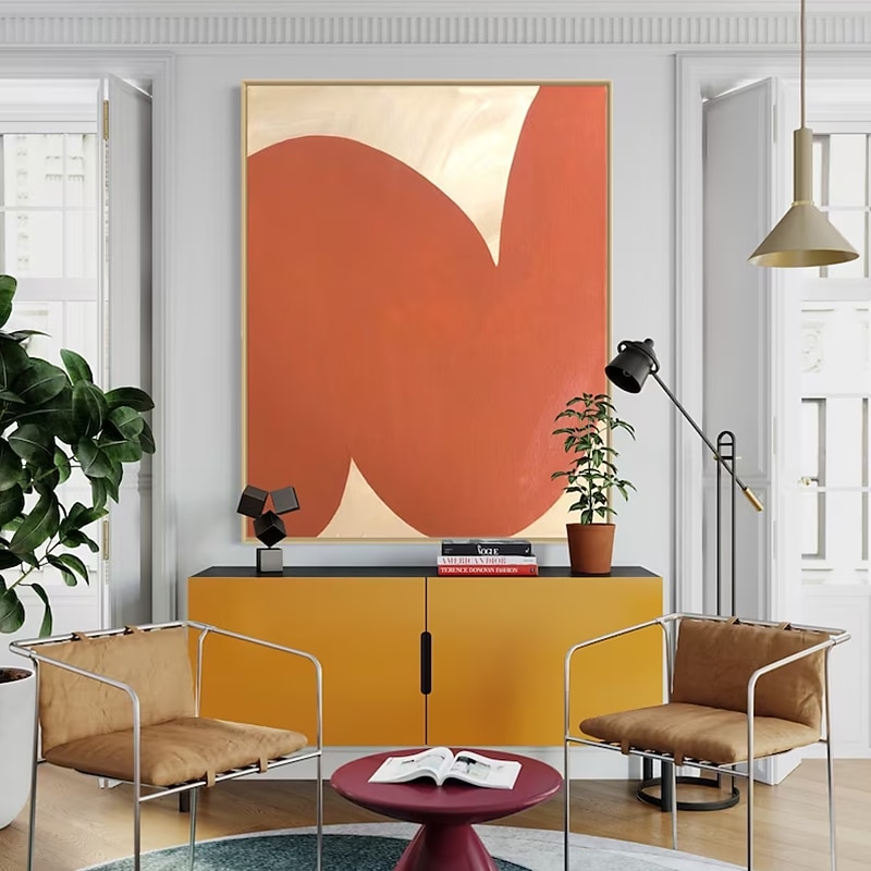 Handmade Oil Painting Canvas Wall Art Decoration Modern Wabi-Sabi Style Minimalist for living room Home Decor Rolled Frameless Unstretched Painting2