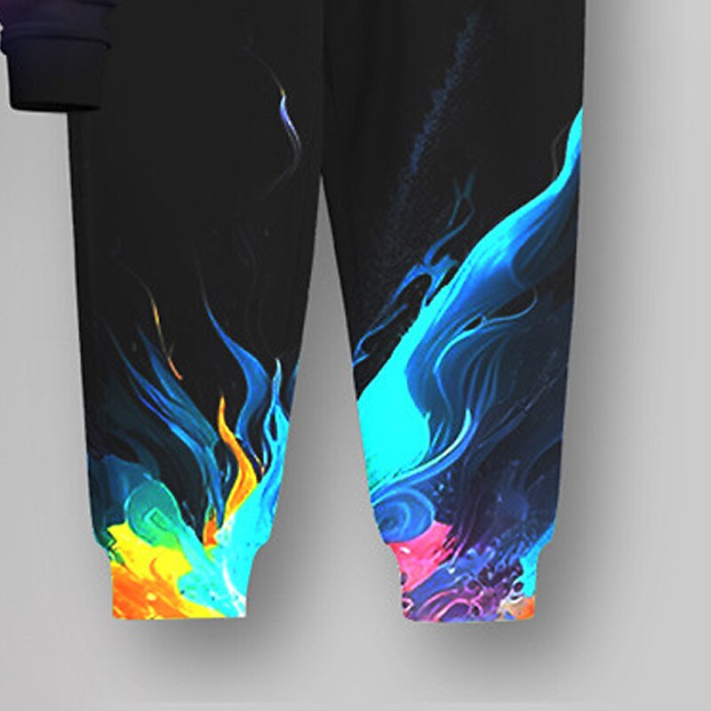 Boys 3D Cartoon Car Sweatshirt & Sweatpants Set Clothing Set Long Sleeve 3D Printing Fall Winter Active Fashion Cool Kids 3-12 Years Outdoor Vacation Street Regular Fit3