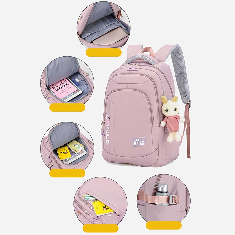 School Backpacks School Bags Cartoon Solid for Student Boys Girls Wear-Resistant Breathable Primary School Backpacks Back to School Gift2