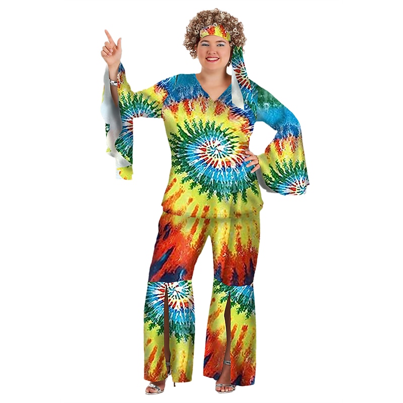 1960s Hippie 1970s Blouse / Shirt Outfits Headband Plus Size Flare Cuff Sleeve Hippie Disco Fancy Dress Women's Halloween Carnival Masquerade Party / Evening Pride Parade Pride Month Adults' Top2