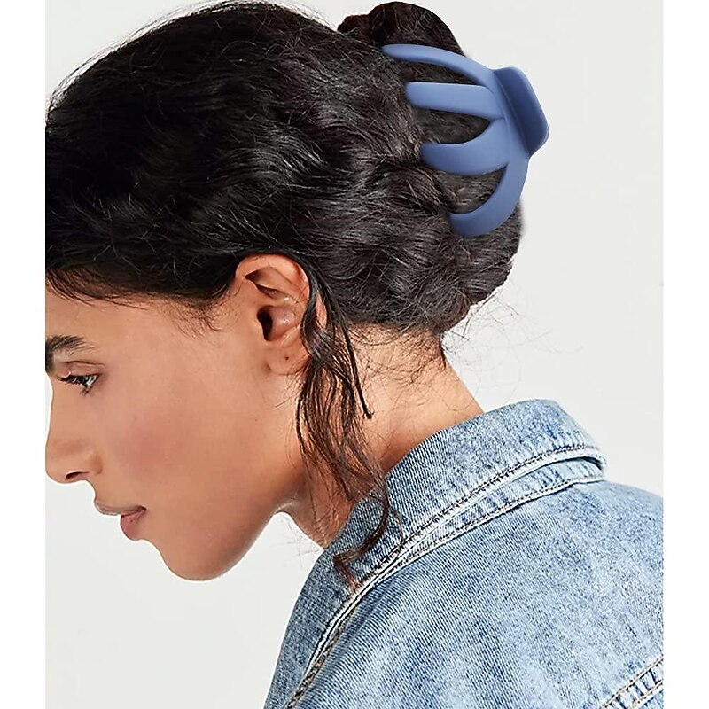 1PC Hair Clips Extra Large Claw Clips for Thick Hair Large Hair Clips 3.15'' Big Octopus Hair Clip Jumbo Hair Claws Hair Accessories for Women Girls Assorted Color3