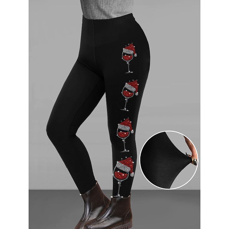 Women's Normal Leggings Cozy Leggings Designer Casual Ankle-Length High Rise Gradient Elastic Waist Print Breathability Comfortable High Elasticity Daily Wear Dark Chocolate Brown black Dark red3