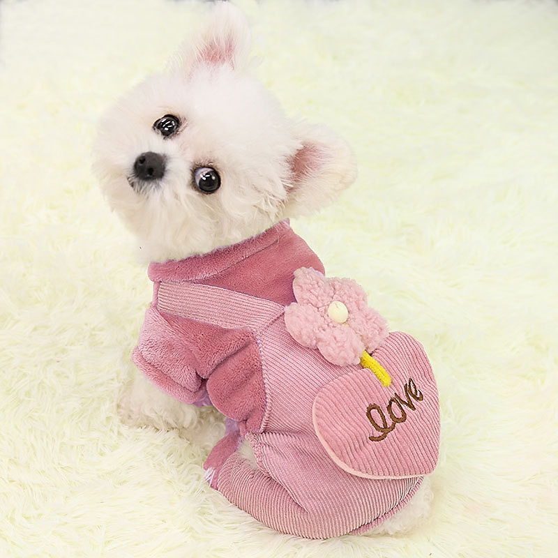 Dog Cat Jumpsuit Fashion Casual Winter Waterproof Warm Breathable Soft Washable Casual Daily Dog Clothing for Bichon Frise Pomeranian Baby Pet Papillon Small2