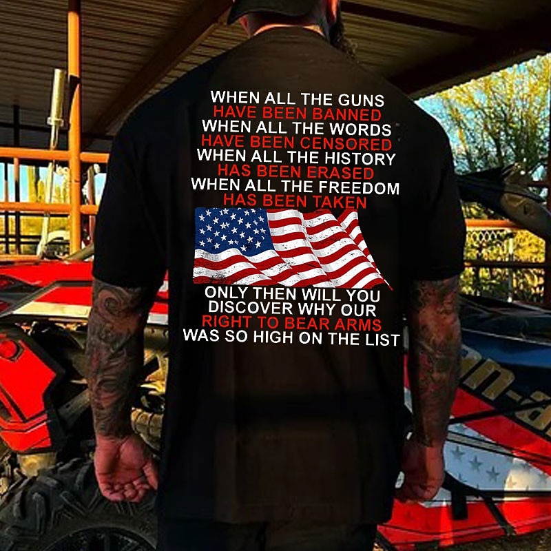 Veterans Day Men's Patriot Patriotic Veteran Letter National Flag T shirt Graphic Tee Back Print T Shirt Short Sleeve T shirt 3D Print Crew Neck Shirt Designer Retro Vintage Outdoor Daily Vacation4