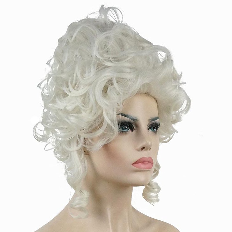 Classic 18th Century Baroque Marie Antoinette Wig Ladies Adult Carnival Cosplay Accessories Silver Halloween Wigs4