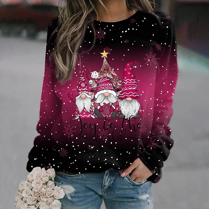 Christmas Santa Claus Pullover Funny Christmas Sweatshirt Anime 3D Print 3D Graphic For Couple's Men's Women's Adults' Christmas 3D Print Party Festival3