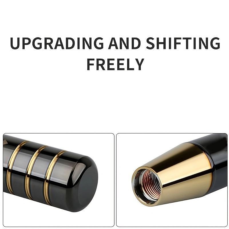 Upgrade Your Ride with Our 13cm/5.1in Auto Accessory Gear Shift Knob - Aluminum Alloy JDM Gear Shift Lever Head for Automatic & Manual Cars!2