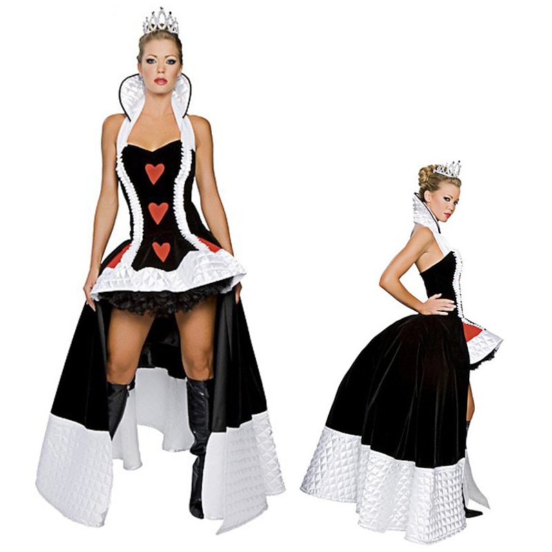 Queen of Hearts Red Queen Halloween Dress Cosplay Costume Sexy Costume Adults' Women's Carnival Mardi Gras Performance Party Easy Halloween Costumes Dress Up2