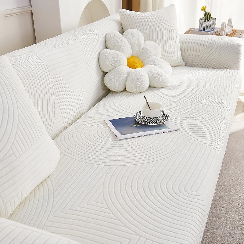 Stretch Couch Covers Sectional Sofa Cover For Dogs Pet, Farmhouse Slipcovers For Love Seat, L Shaped,3 Seater, U Shaped, Arm Chair Washable Couch Protector Soft Durable