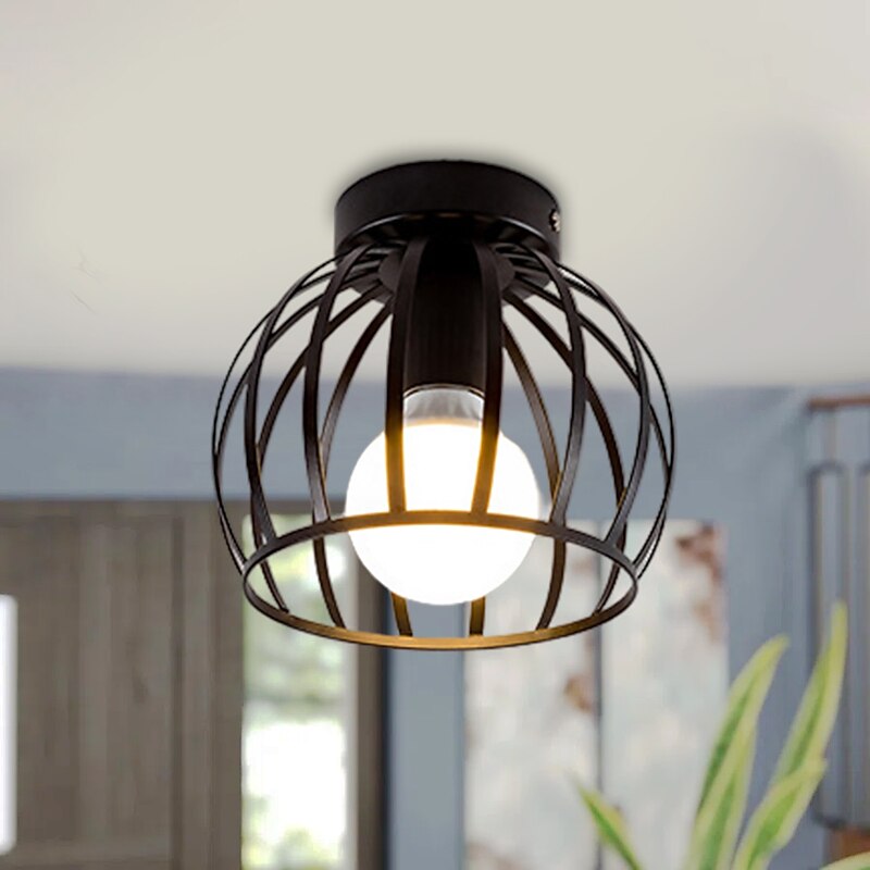 Vintage Retro Ceiling Light Industrial Pendant Light Ceiling Light Indoor Ceiling Cage E27 Lighting Kitchen Office Dining Room Hallway Living Room 110-240V