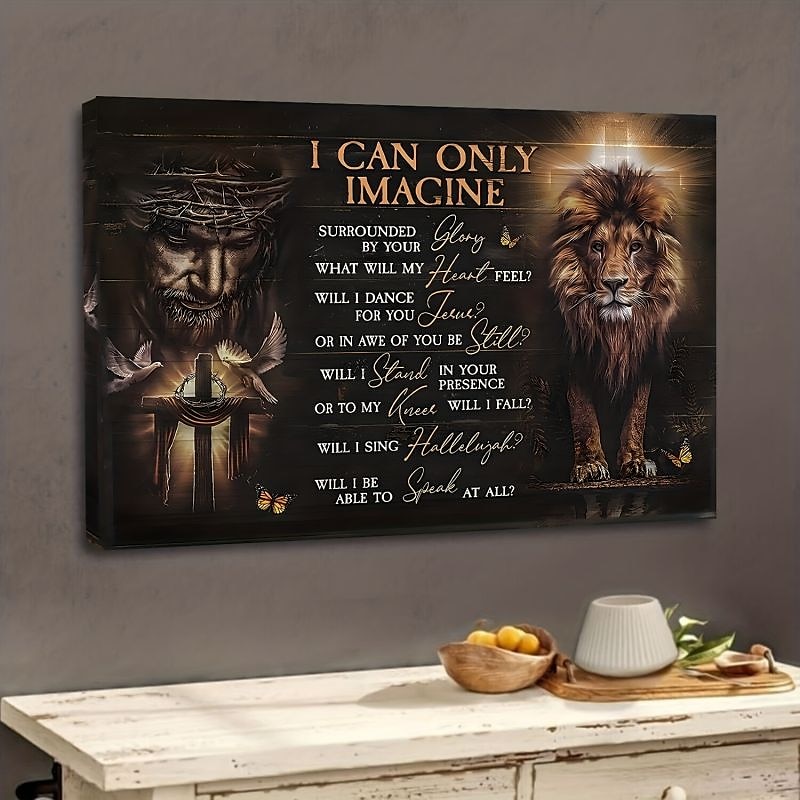 Wall Art Canvas Lion of Judah Jesus Christ Prints and Posters Pictures Decorative Fabric Painting For Living Room Pictures No Frame