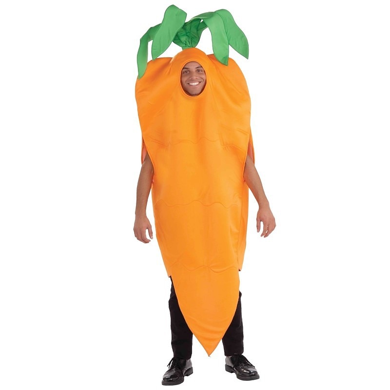 Banana Fruit carrot Halloween Cosplay Costume Funny Costumes Carnival Costume One Piece Cosplay Funny Costume Adults' Men's Women's Masquerade Halloween Masquerade Easy Halloween Costumes Dress Up