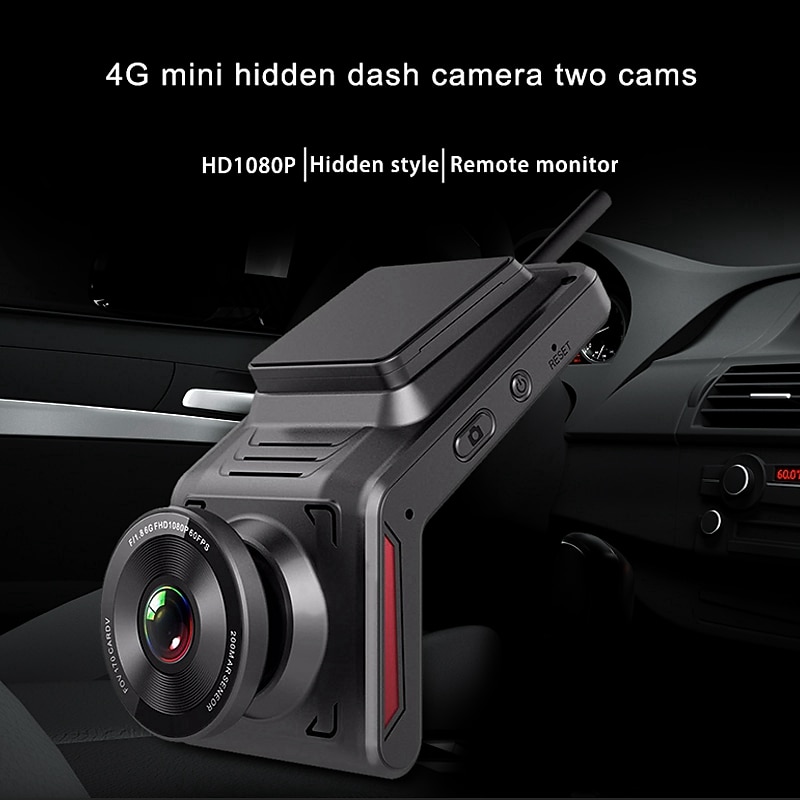 4G Hidden Dash Cam GPS Tracking Support Live Remote Monitoring With Two Camera Video Recording FHD 1080P WiFi Hotspot2