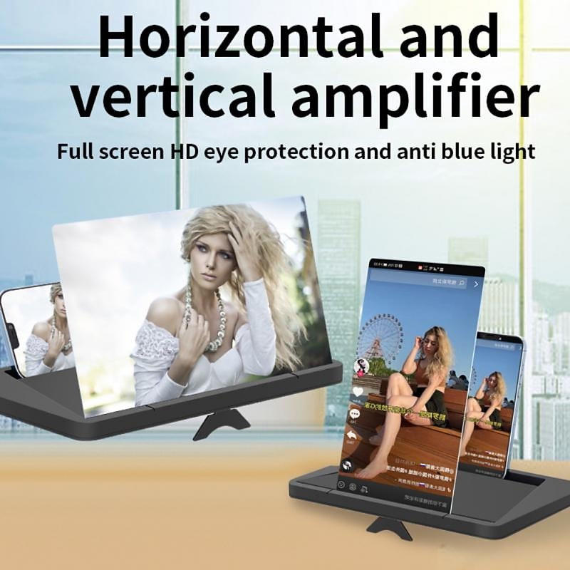 14 Screen Magnifier For Cell Phone Portable 3D HD Magnifying Projector Screen Enlarger For Movies Short Videos Gaming