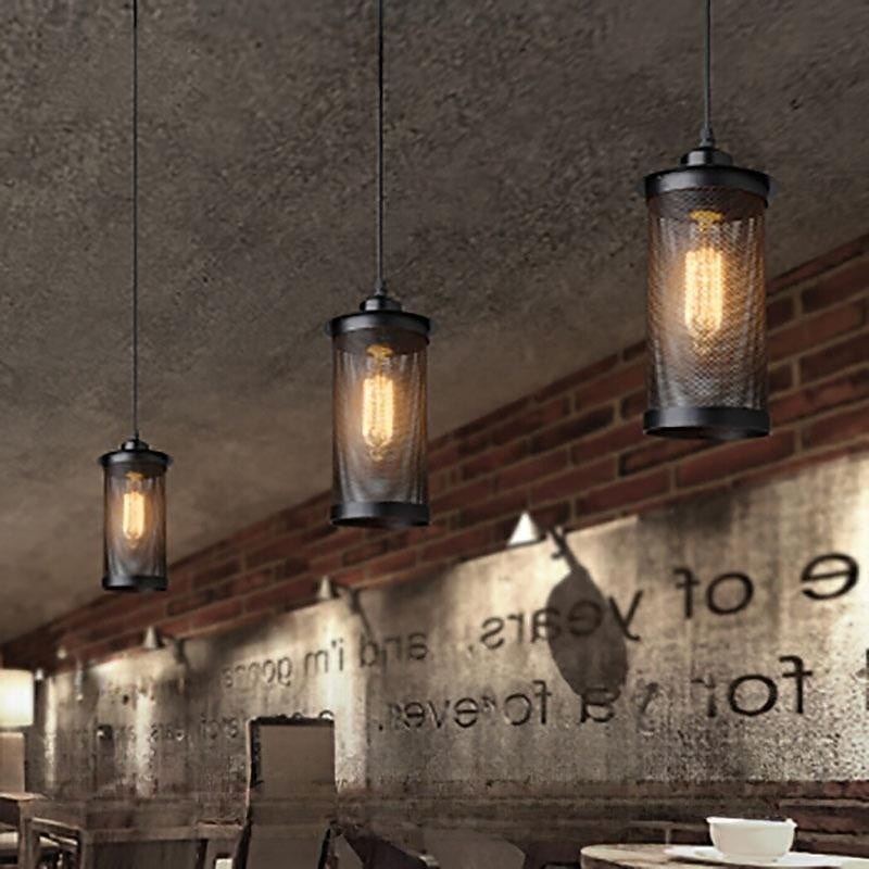 Ceiling Pendant Light, Retro Industrial Chandelier, Adjustable Height Iron Hanging Lamp, Metal Lamp Shade, Ceiling Light, Pendant Light for Dining Hallway Decoration 110-240V