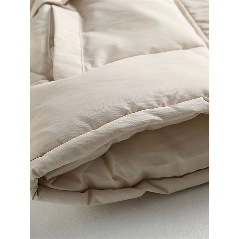 Women's Puffer Vest Winter Crop Vest Lightweight Sleeveless Warm Outerwear with Pockets Outdoor Street Thermal Warm Windproof Comtemporary Stylish Casual Jacket Sleeveless Solid Color white Black3