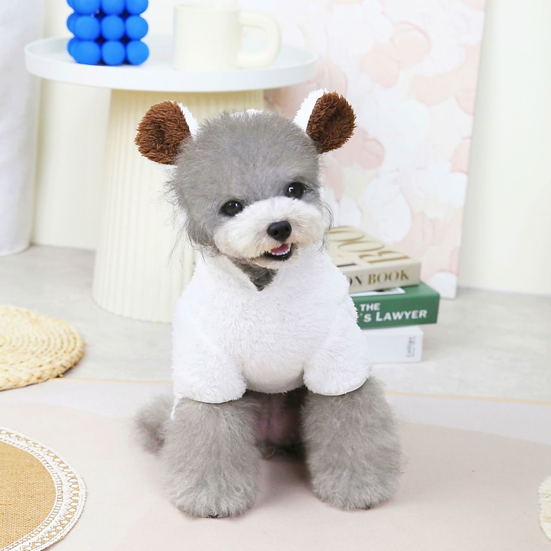 Dog Cat Coat Jacket Fashion Cute Winter Warm Breathable Soft Washable Comfortable Outdoor Casual Daily Dog Clothing for Bichon Frise Pomeranian Baby Pet Papillon Small3