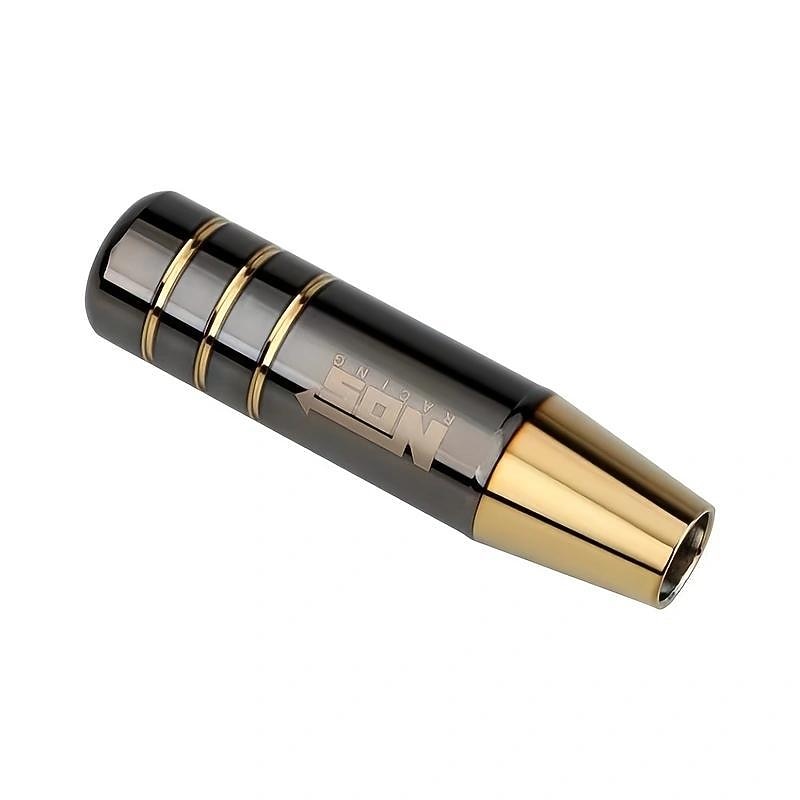 Upgrade Your Ride with Our 13cm/5.1in Auto Accessory Gear Shift Knob - Aluminum Alloy JDM Gear Shift Lever Head for Automatic & Manual Cars!3