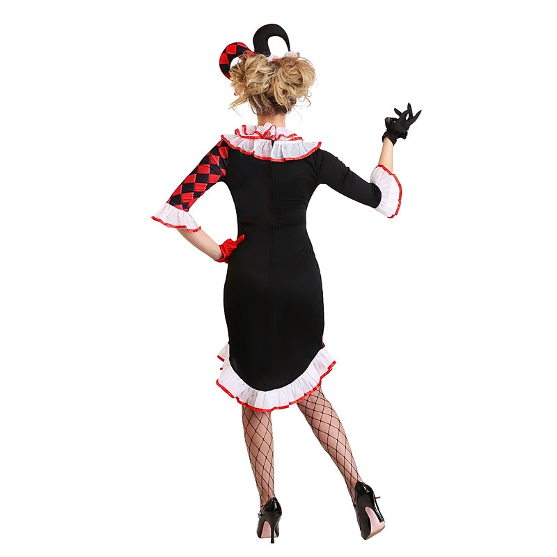 Burlesque Clown Halloween Cosplay Costume Party Costume Carnival Costume Cosplay Sexy Costume Adults' Women's Halloween Carnival Masquerade Performance Party / Evening Easy Halloween Costumes Dress Up3