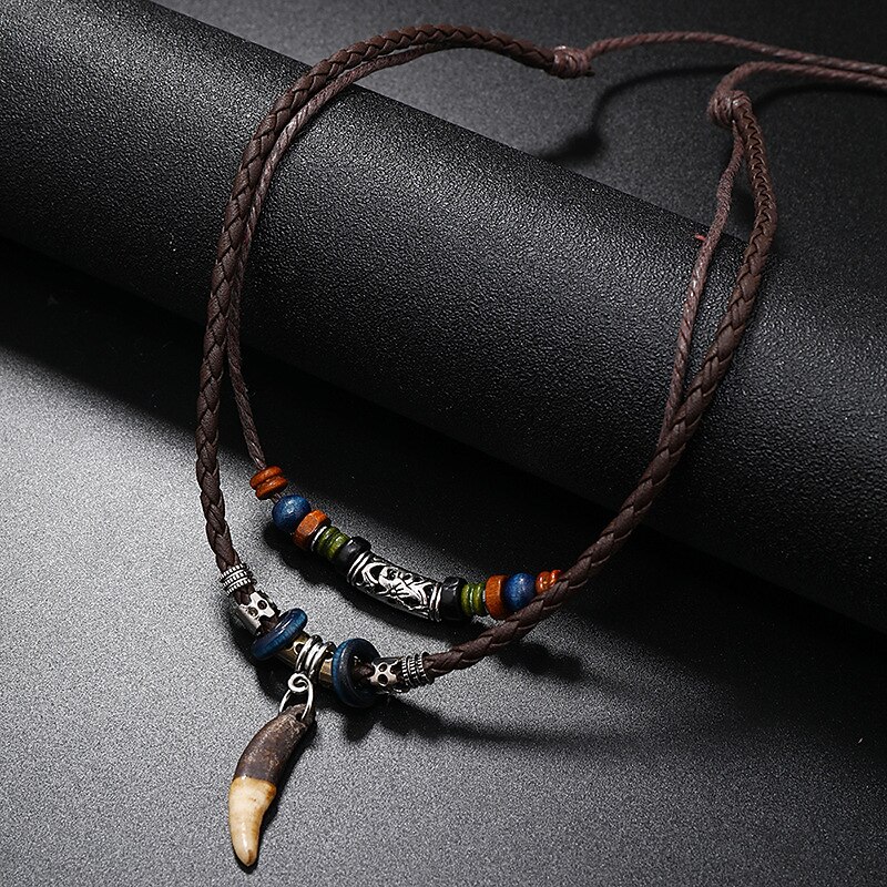 1PC Layered Necklace For Men's Women's Street Gift Daily Alloy Braided4