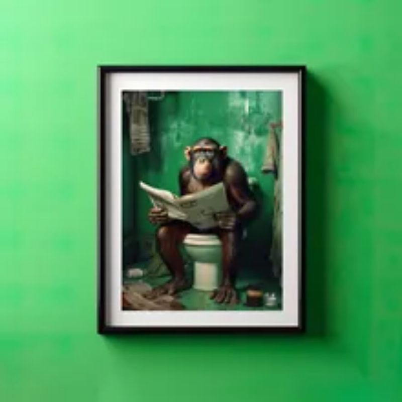 Animal Wall Art Canvas Funny Series Prints and Posters Pictures Decorative Fabric Painting For Living Room Bathroom Toilet Pictures No Frame3