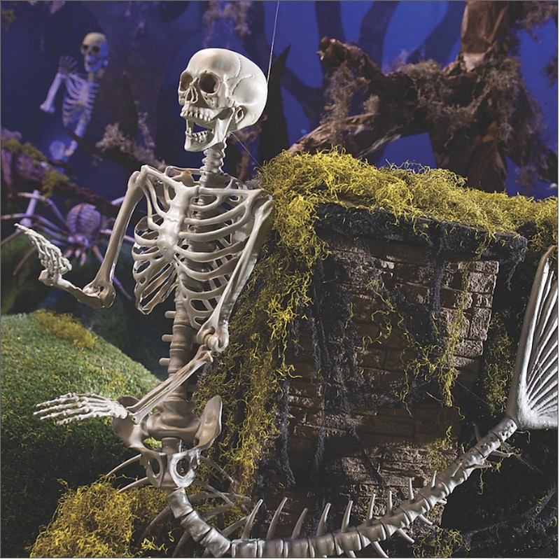 Halloween Mermaid Skeletons Home Decor 80CM3