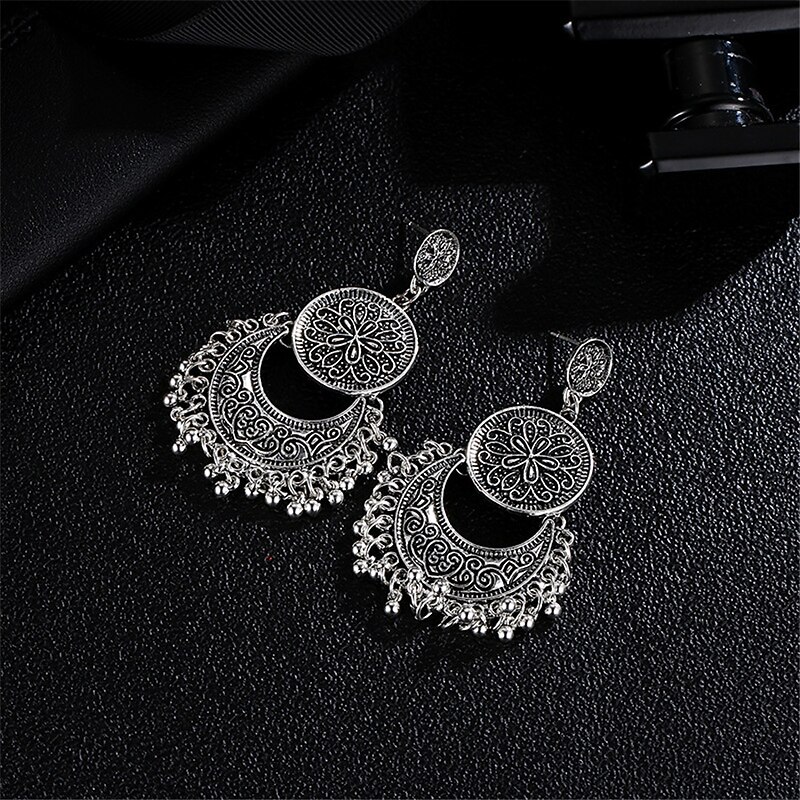 1 Pair Alloy Bohemian Sun&Moon Earrings For Women's Daily Festival Prom Date Beach4