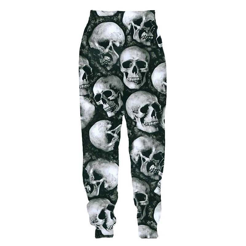 Halloween Skull Skeleton Jogger Pants Sweatpants Anime 3D Graphic For Couple's Men's Women's Adults' Halloween Carnival Masquerade 3D Print Party Halloween