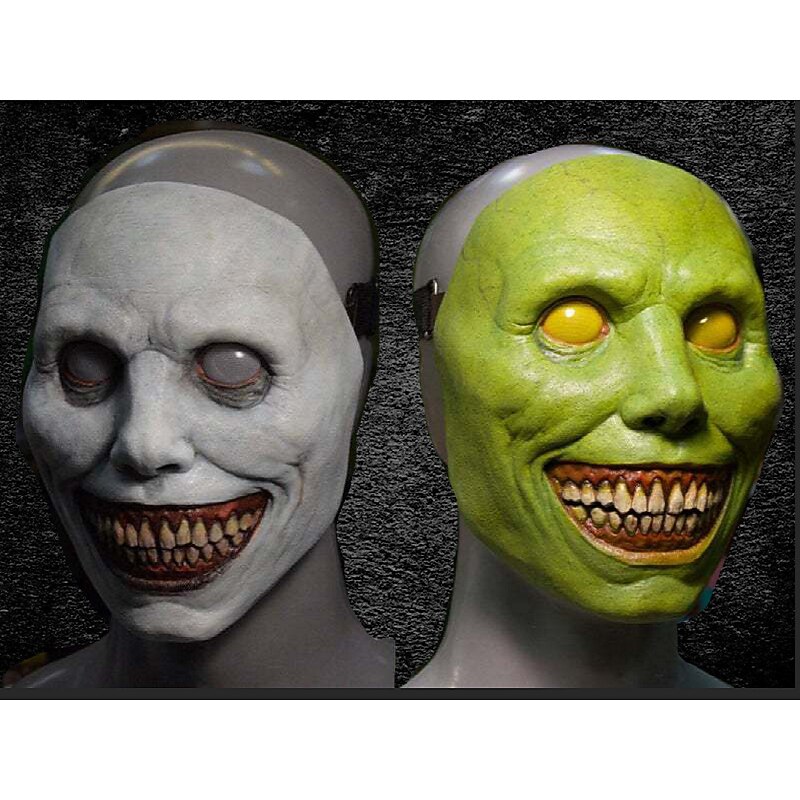 Scary Smiling Demons Halloween Mask Halloween Props Halloween Horror Funny Scary Costume Adults' Men's Women's Unisex Halloween Carnival Mardi Gras Easy Halloween Costumes Dress Up3
