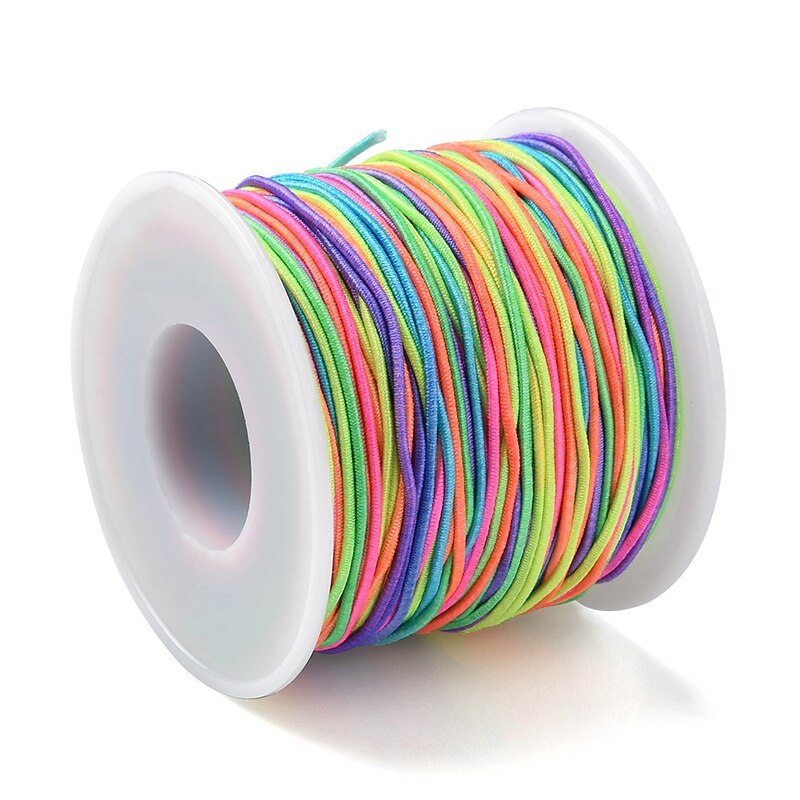 Bracelet String Elastic Cord - 1 Rolls Stretchy String for Bracelet Making, Rainbow Elastic String Thread Rope for Bracelets, Jewelry Making, Necklaces, Beads, Sewing and DIY Crafts3