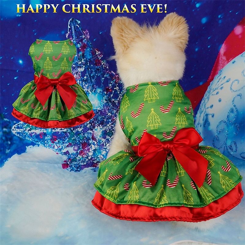 Amazon new Pet clothes Christmas Supplies Party Party puppy dress than Bear Christmas dog clothes2