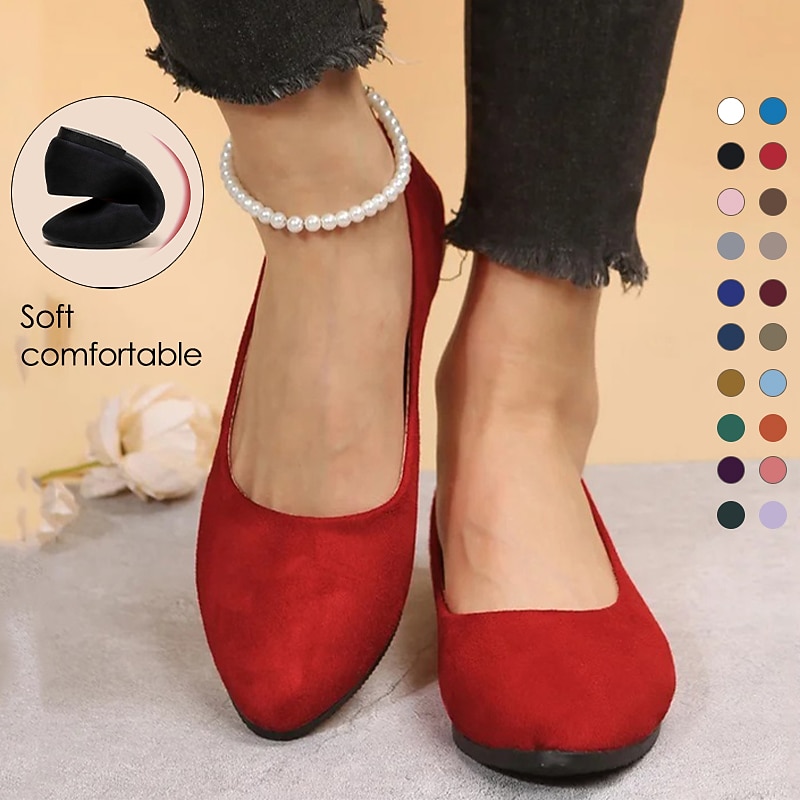 Women's Soft Comfortable Foldable Ballet Flats – Lightweight Casual Shoes for Travel, Office, or Everyday Wear