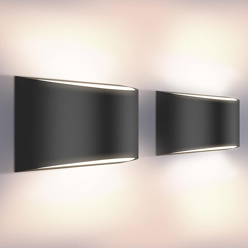 2 Pack 9W Black and White Simple Modern Wall Sconce Hard Wired Indoor Light AC85-265V Suitable for Bedroom Living Room Study Bedside4