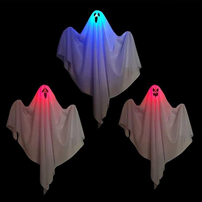 Glowing Ghost Halloween Decorations Outdoor LED Hanging Ghost for Trees Spooky Lighted Ghost Waterproof Hanging Decor Halloween Tree Decorations for Home Patio Yard Lawn Tree Party Supplies3