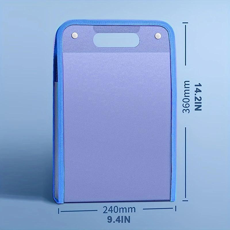 A4 File Folder Organizer,Back to School 13 Pockets Expanding Accordion Document Holder, Student Exam Paper Storage Bag3