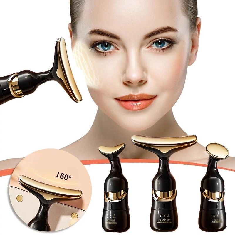 3 in 1 Face Neck Massager ION LED Photon Therapy Facial Lifting Beauty Devices Remove Double Chin Anti Wrinkle Skin Care Tools2