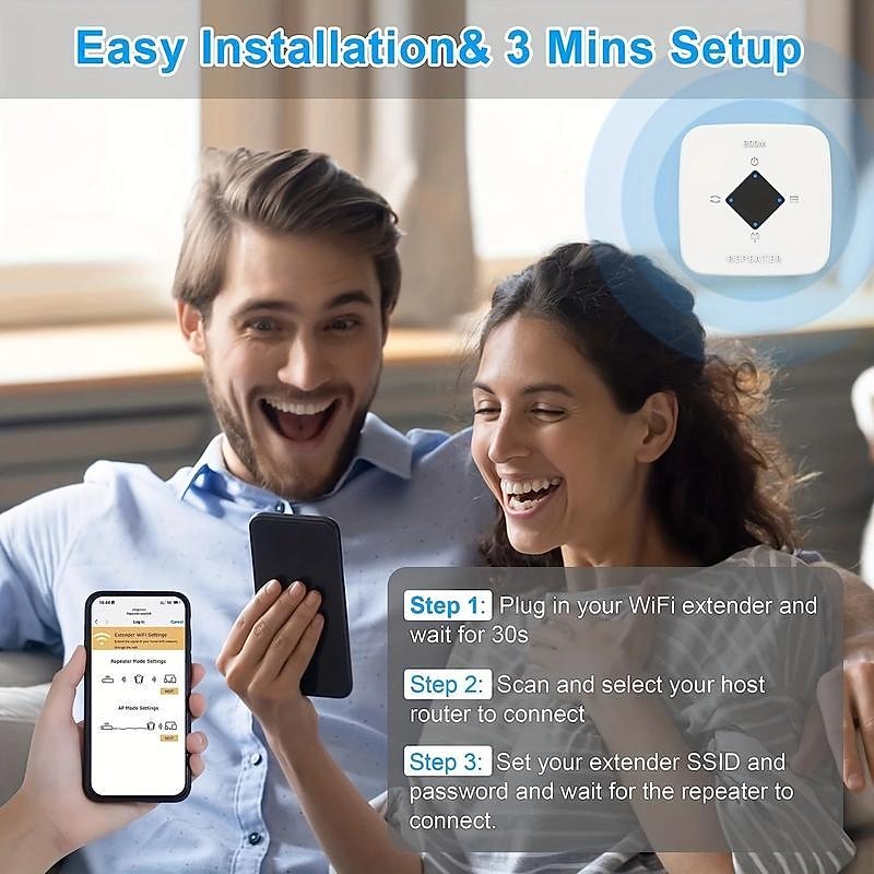 WiFi Extender Signal Booster Up to 2640 Sq.ft & 25 Devices WiFi Range Extender Wireless Internet Repeater Long Range Amplifier3