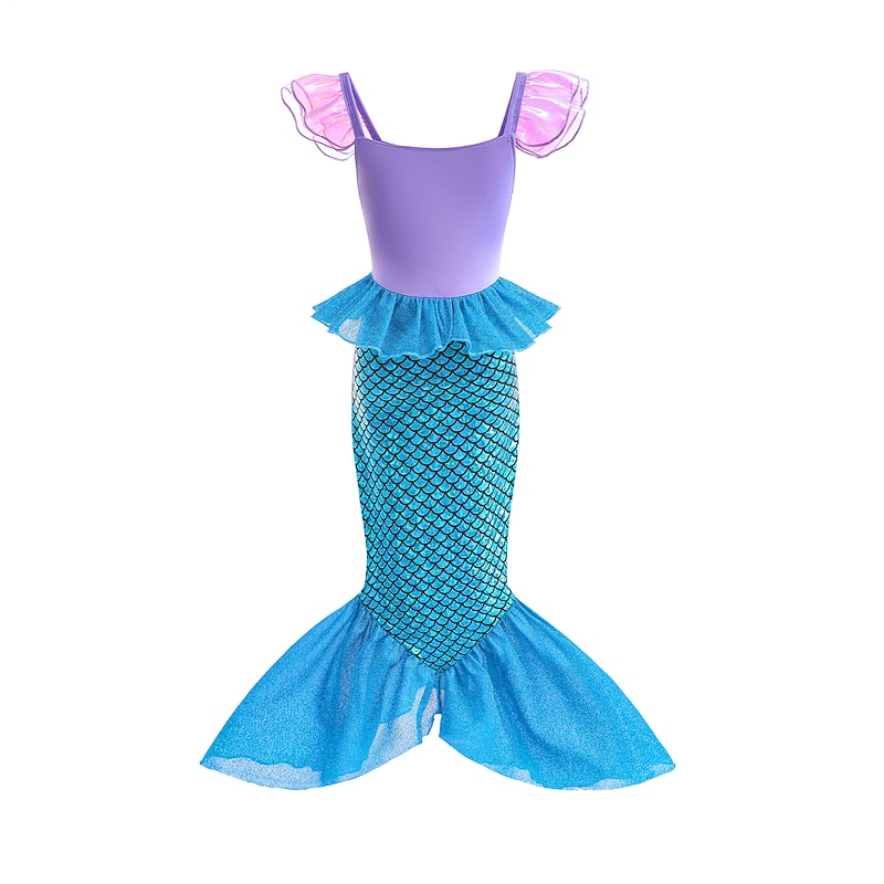 The Little Mermaid Little Mermaid Mermaid Tail Aqua Princess Dress Theme Party Costume Cosplay Movie Cosplay for Girls' Kid's Carnival Masquerade3