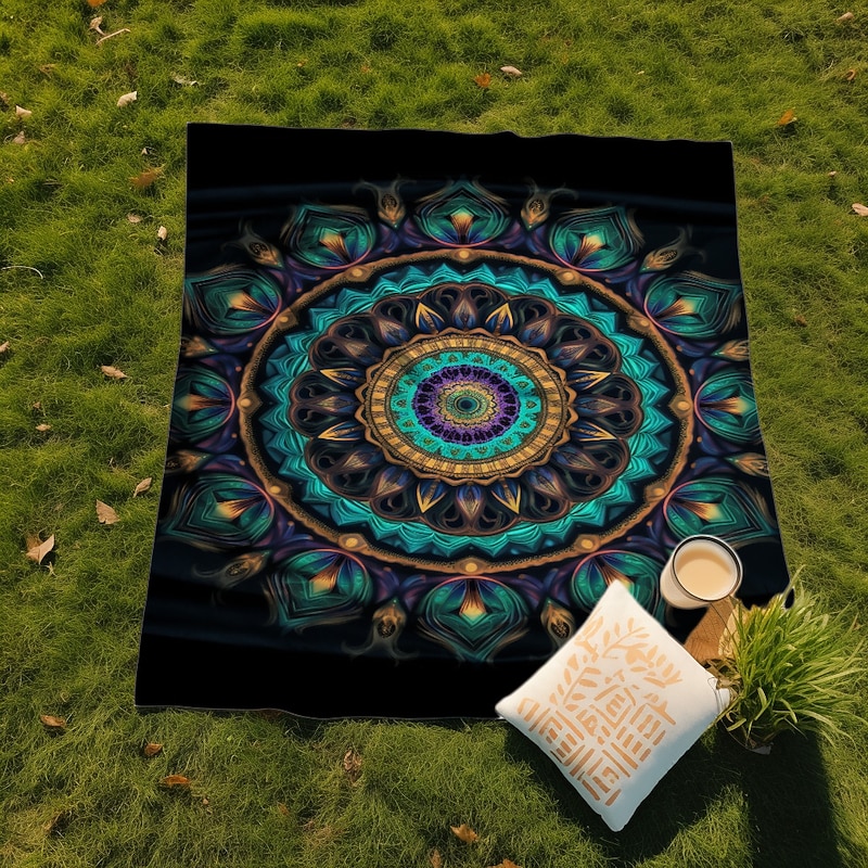 3D Mandala Bohemian Hanging Tapestry Wall Art Large Tapestry Mural Decor Photograph Backdrop Blanket Curtain Home Bedroom Living Room Decoration 24