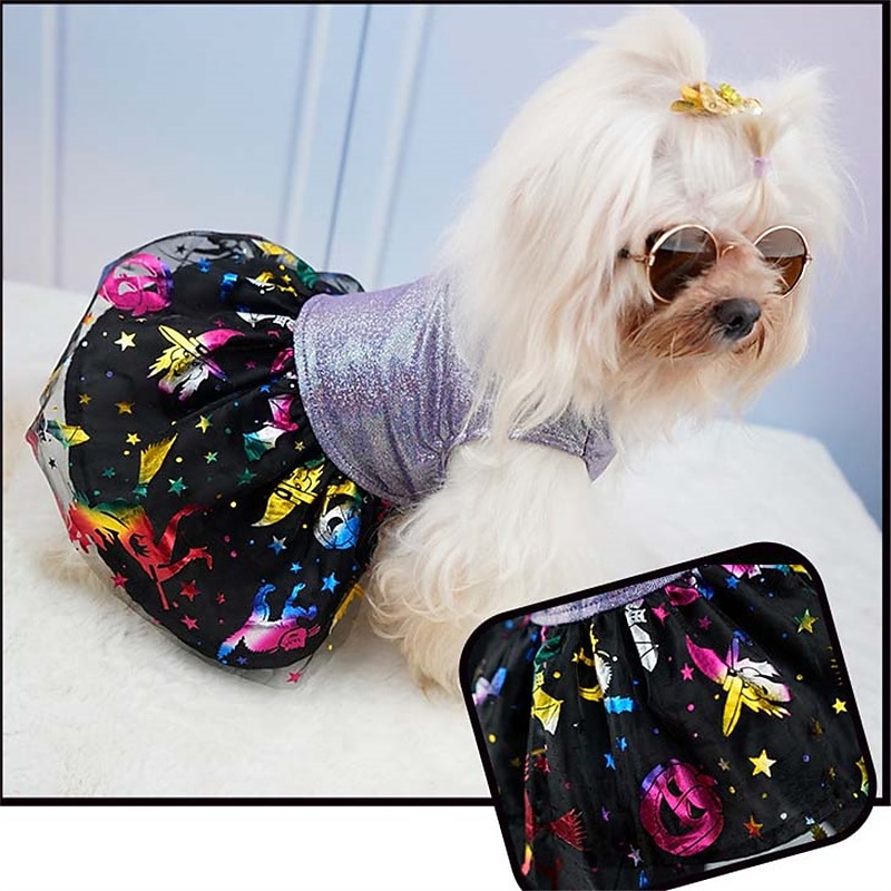 Dog Cat Dress Cute Casual Breathable Soft Washable Comfortable Halloween Casual Daily Festival Dog Clothing for Bichon Frise Pomeranian Baby Pet Papillon Small2