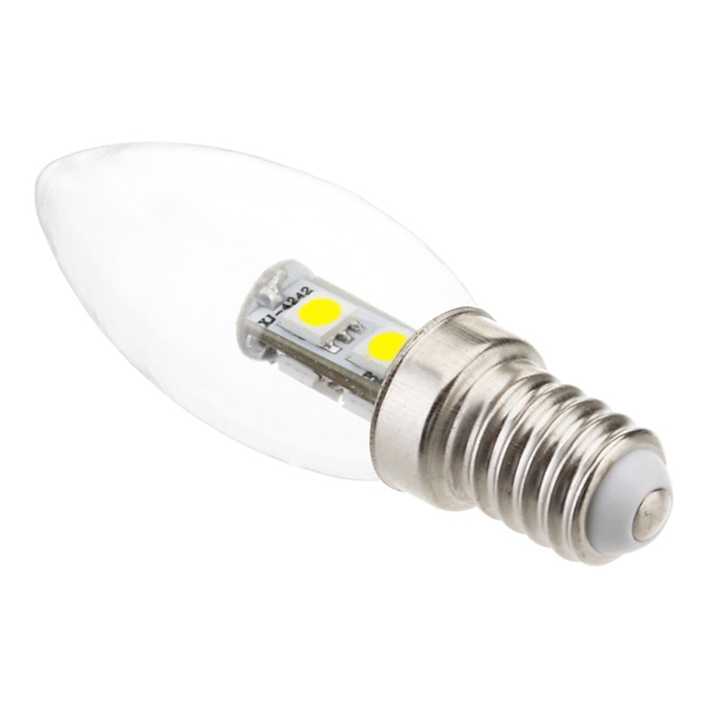 5PCS 1W LED Candle Lights 60 lm E14 C35 7 LED Beads SMD 5050 180-240 V3