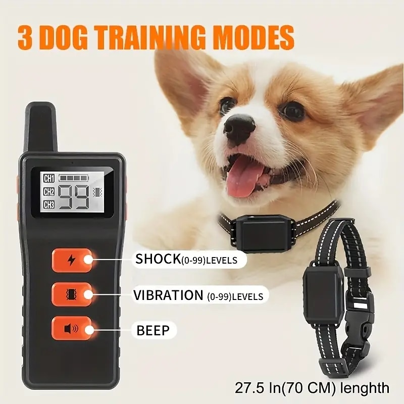 Train Your Dog Properly with This Waterproof Electric Remote Control Training Collar - Shock & Vibration Included!4