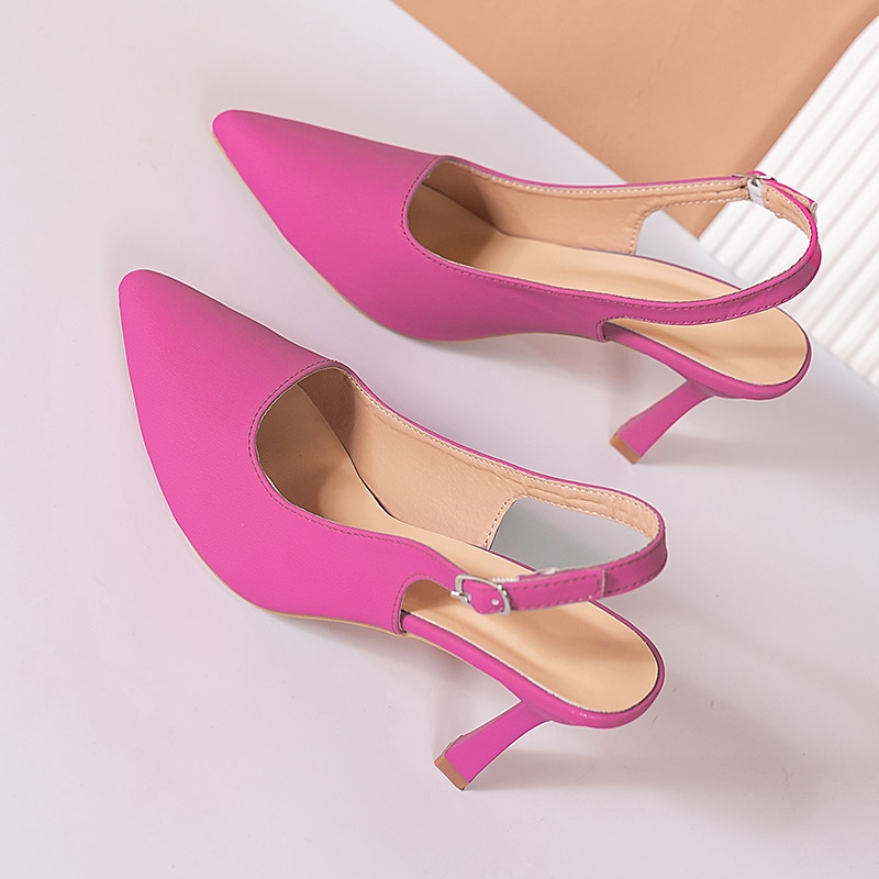 Women's Pointed Toe Slingback Heels – Elegant and Comfortable Dress Shoes with Adjustable Strap, Perfect for Parties, Weddings, and Formal Events3