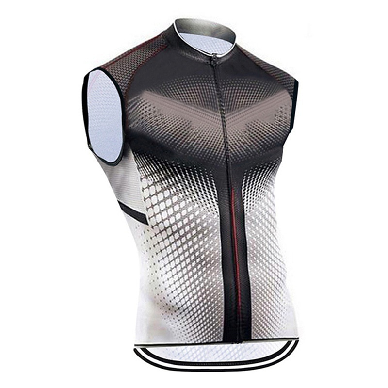 Men's Women's Cycling Vest Graphic Sleeveless Bike Top with 3 Rear Pockets Mountain Bike MTB Road Bike Cycling Quick Dry Soft Reflective Strips Back Pocket Sports Black / Orange Wine Red Black3