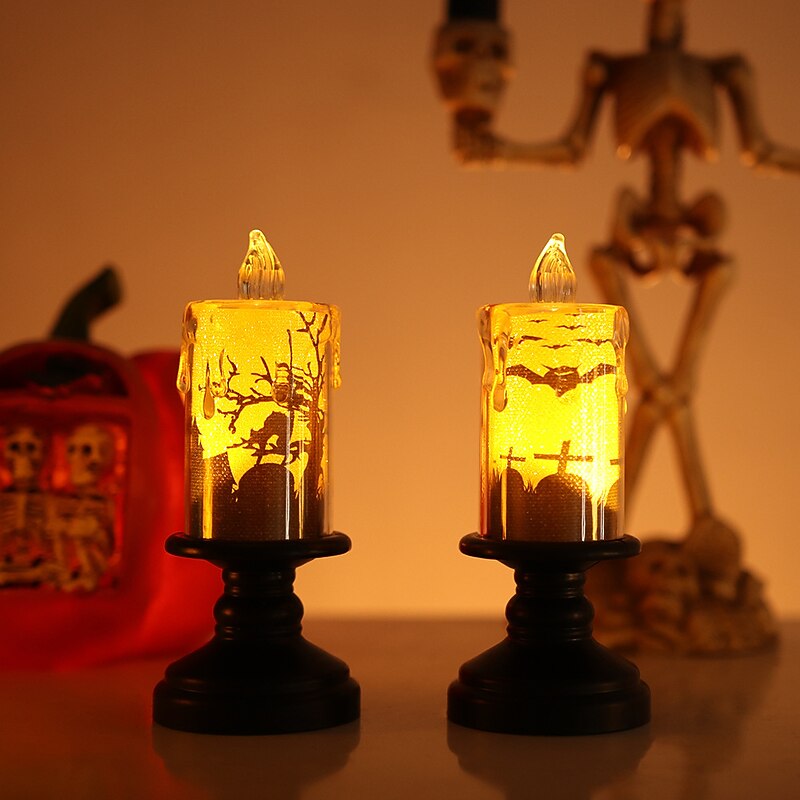 Halloween Candle Lantern New Cross border Ghost Festival Decorative Ornaments Pumpkin Candle Table Lantern Atmosphere Arrangement Props Small Night Lantern