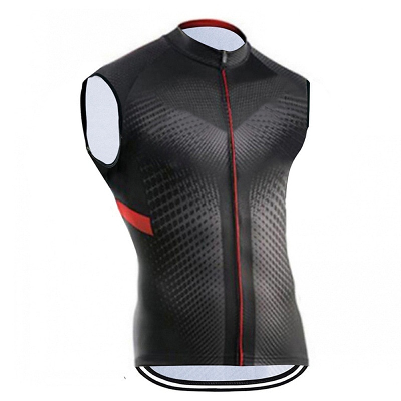 Men's Women's Cycling Vest Graphic Sleeveless Bike Top with 3 Rear Pockets Mountain Bike MTB Road Bike Cycling Quick Dry Soft Reflective Strips Back Pocket Sports Black / Orange Wine Red Black2